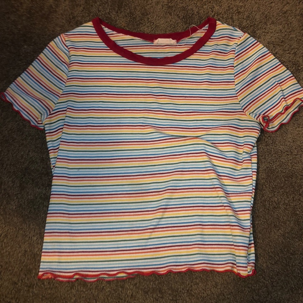 Rainbow ribbed shirt